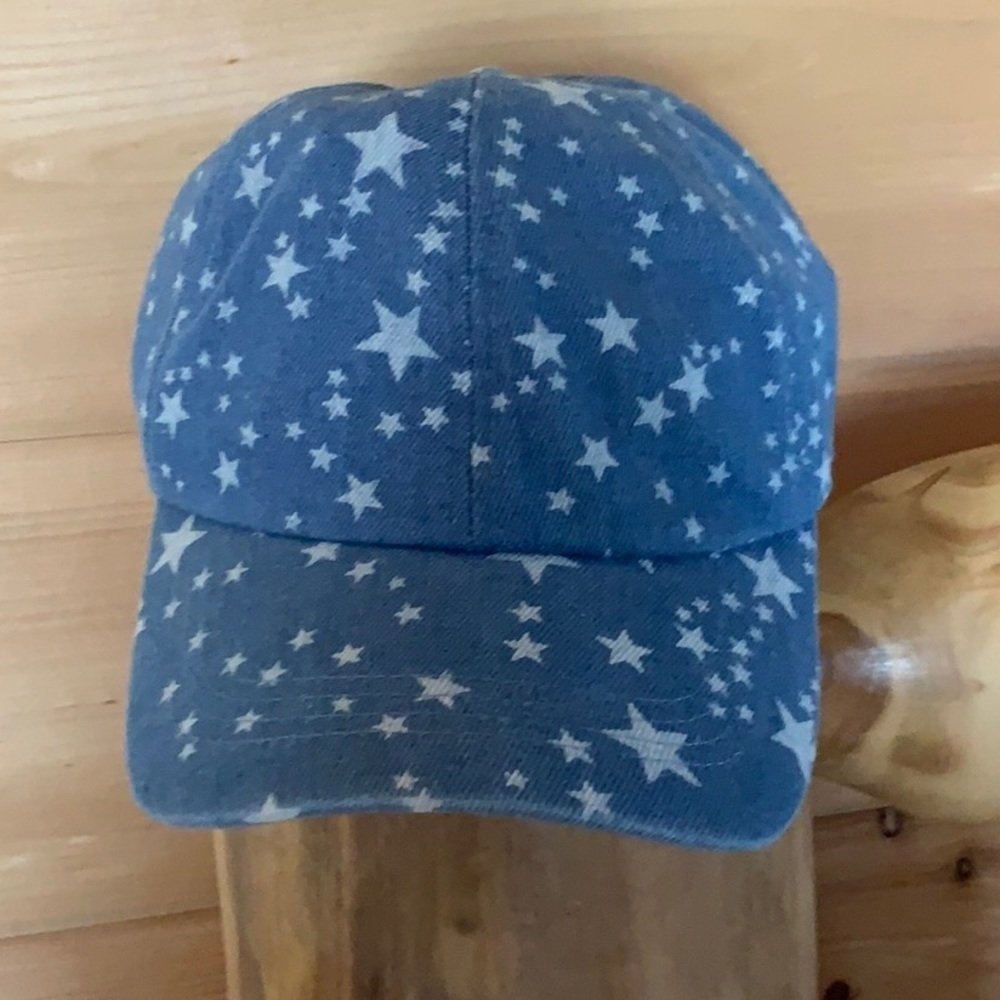 David & Young blue denim cap with stars OS / One Size New - Picture 4 of 9